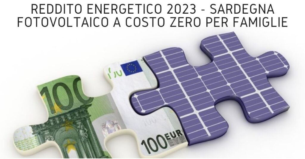 Reddito Energetico 2023 SARDEGNA
