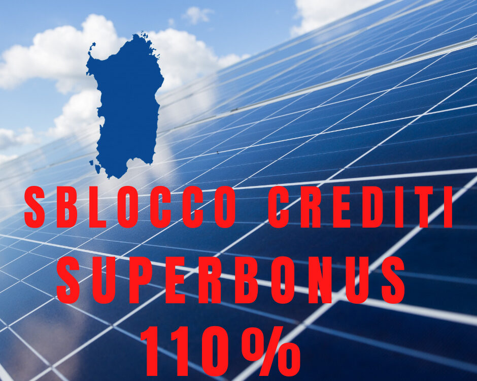 Sblocco crediti superbonus 110%